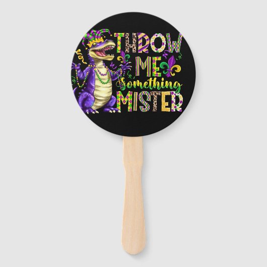 マルディグラ何か、ミスターファン/サインを投げる ハンドファン (裏面)