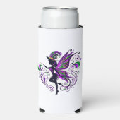 マルディグラ妖精のシルエット スリム缶クーラー (Seltzer正面)