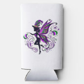 マルディグラ妖精のシルエット スリム缶クーラー (裏面)