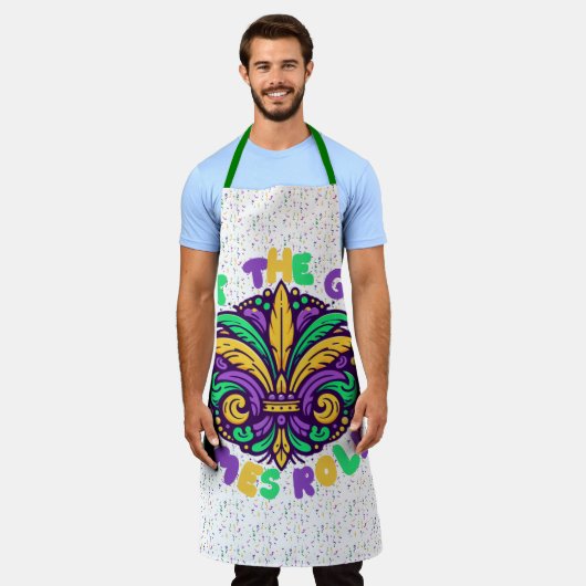 マルディグラ楽しい時を過転がごす エプロン (着用した状態)