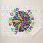 マルディグラ楽しい時を過転がごす シェルパブランケット (正面(横))