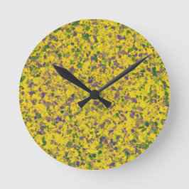 マルディグラ油抽象芸術 ラウンド壁時計