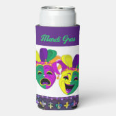 マルディグラ私はパーティーの高さのためにここにいる スリム缶クーラー (Seltzer裏面)