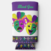 マルディグラ私はパーティーの高さのためにここにいる スリム缶クーラー (正面)