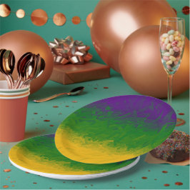 マルディグラ絵を描ス ペーパープレート