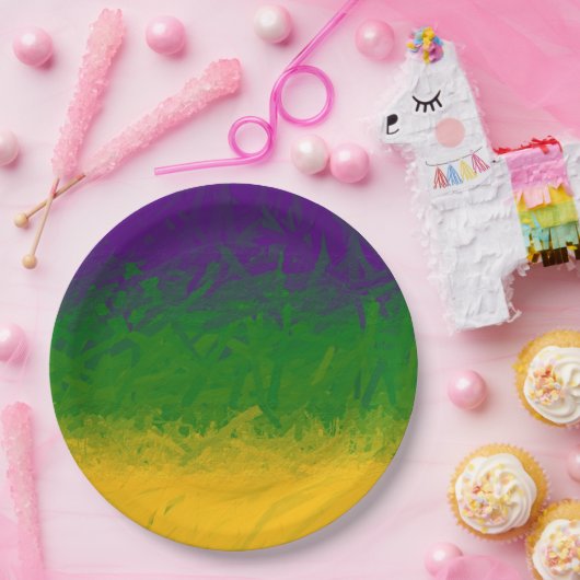 マルディグラ絵を描ス ペーパープレート (パーティー)