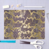 マルディグラ金ゴールドと紫のマスク 薄葉紙 (クラフト)