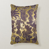 マルディグラ金ゴールドパープルマスクニューオーリンズ アクセントクッション (正面(垂直))