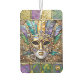 マルディグラ金ゴールド&セラミッカラフルクフェザーマスク カーエアーフレッシュナー (裏面)