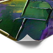 マルディグラ金ゴールド&セラミッカラフルクフェザーマスク ポスター (角)