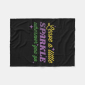 マルディグラ離れスカーニバル少し輝くwhereve フリースブランケット (正面(横))