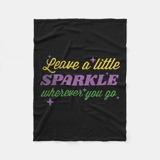 マルディグラ離れスカーニバル少し輝くwhereve フリースブランケット (正面)