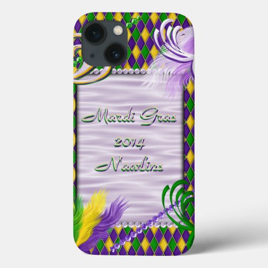 マルディグラ2014ニューオーリンズハーレクイン Case-Mate iPhoneケース (裏面)