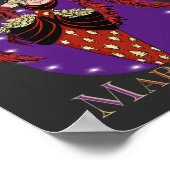 マルディグラ2021ヴィンテージスタイルレディーニューオーリンズ ポスター (角)