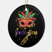 マルディグラ2022ガールズマスクビーズニューオーリンズ セラミックオーナメント (左)