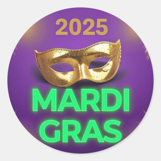 マルディグラ2025ステッカーシート ラウンドシール (正面)