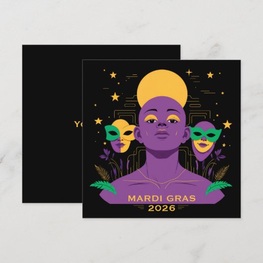 マルディグラ2026にぴったり シーズンカード (正面/裏面)