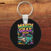 マルディグラ2026カーニバルアリゲーター キーホルダー (正面)