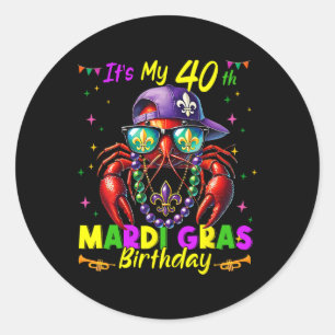 マルディグラ40歳の誕生日の脂肪40歳 ラウンドシール