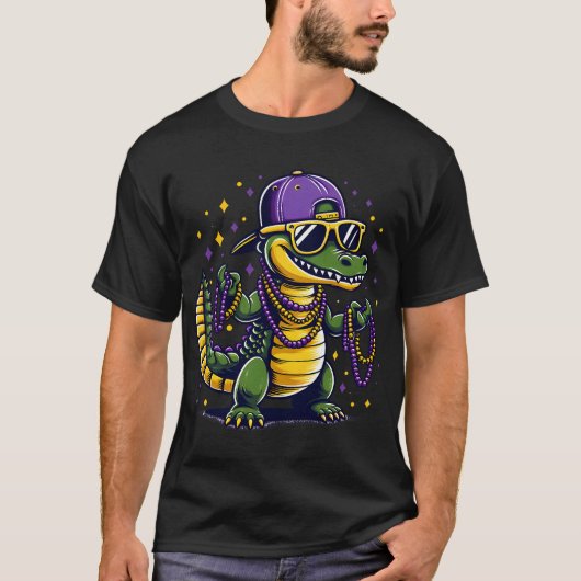 マルディグラ アリゲーター ワニ コスチューム Tシャツ (正面)