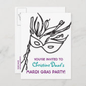 マルディグラ! インビテーションポストカード (正面/裏面)