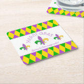 マルディグラ！グッドタイムス転が紙コースターを スクエアペーパーコースター (アングル)