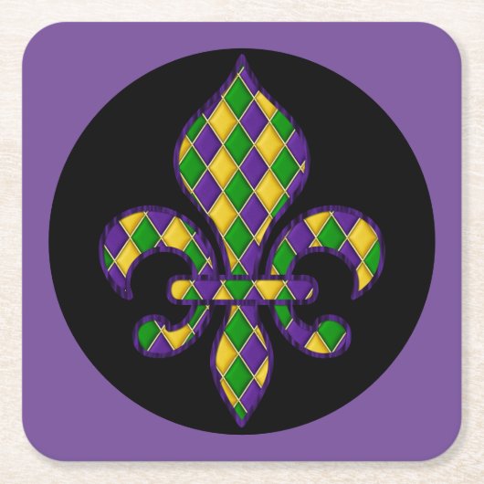 マルディグラ スクエアペーパーコースター (正面)