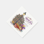 マルディグラ スタンダードカクテルナプキン (角)