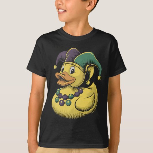 マルディグラ ダック ラバー ダッキー コスチューム ルイジアナ レ Tシャツ (正面)