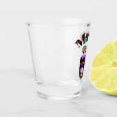 マルディグラ – パープルマスクファット火曜日ニューオーリンズ ショットグラス (左)