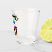 マルディグラ – パープルマスクファット火曜日ニューオーリンズ ショットグラス (右)