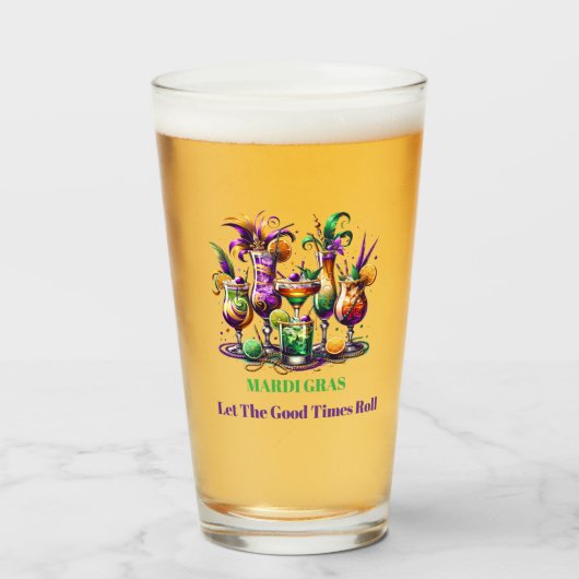 マルディグラ ビール タンブラーグラス (ドリンク正面)