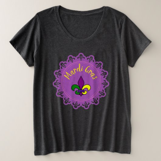 マルディグラ プラスサイズTシャツ (デザイン正面)