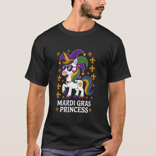 マルディグラ プリンセス ユニコーン Tシャツ (正面)