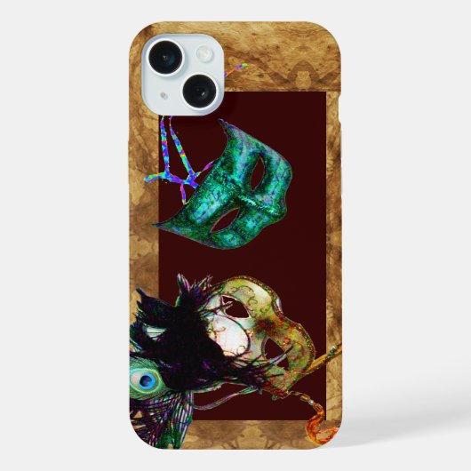 マルディグラ マスカレード 羊皮紙 iPhoneケース (裏面)