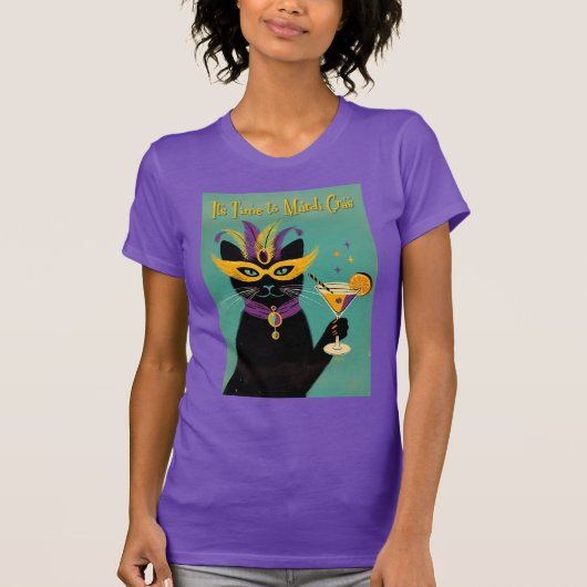 マルディグラ・マティーニのときだね、洗練された人々 Tシャツ (正面)