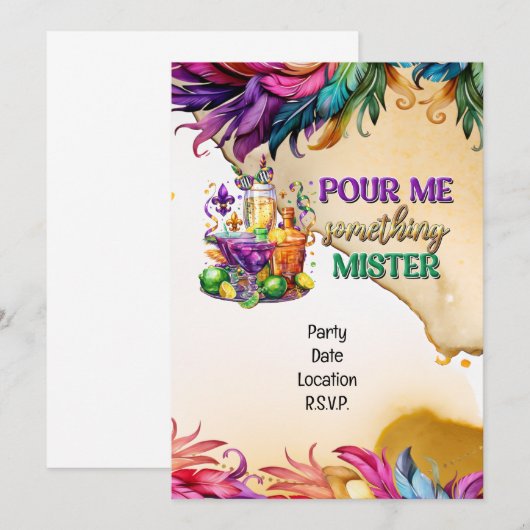 マルディグラ 招待状 (正面/裏面)