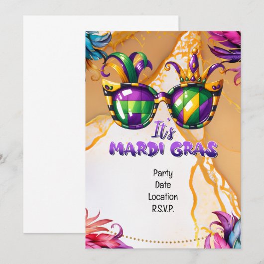 マルディグラ 招待状 (正面/裏面)