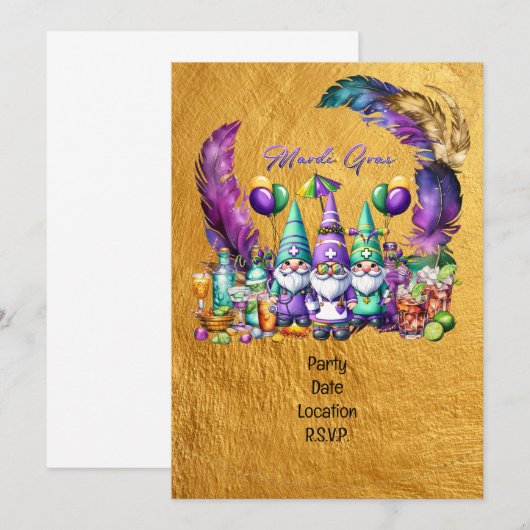 マルディグラ 招待状 (正面/裏面)