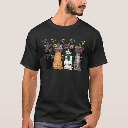 マルディグラ 猫 肥えた火曜日 カーニバル 子猫 女性 Tシャツ (正面)