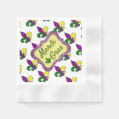 マルディグラ 縁ありカクテルナプキン (正面)