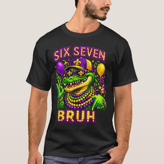 マルディグラ 6 7 ブラザー マーディゲーター アリゲーター 6 7 Tシャツ (正面)