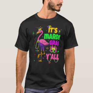 マルディグラY'all Flamingo Mardi Grasニューオーレ Tシャツ