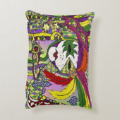 マルディサイケデリックグラスフェザーマスク アクセントクッション (裏面(縦))