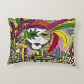 マルディサイケデリックグラスフェザーマスク アクセントクッション (裏面)