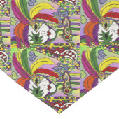 マルディサイケデリックグラスフェザーマスク ショートテーブルランナー (コーナー)