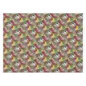 マルディサイケデリックグラスフェザーマスク テーブルクロス (正面(横))