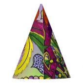 マルディサイケデリックグラスフェザーマスク パーティーハット (裏面)