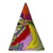 マルディサイケデリックグラスフェザーマスク パーティーハット (右)