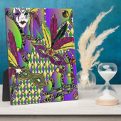 マルディサイケデリックグラスフェザーマスク フォトプラーク (側面)